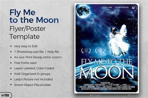 Fly Me To The Moon Movie Poster Template By Lou606