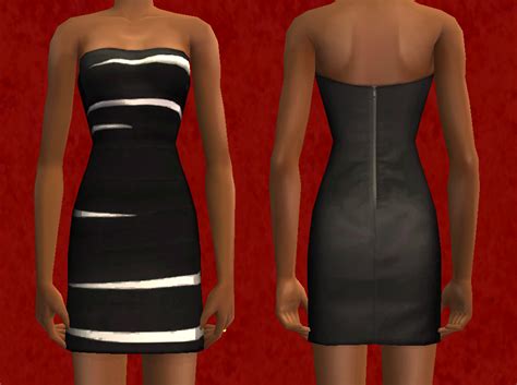 Mod The Sims Herve Leger Striped Dress