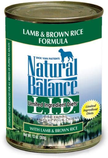 Natural Balance Lid Lamb And Brown Rice Formula Dog Food 13 Oz Can Dog
