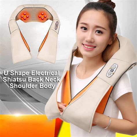 Buy Neck And Back Roller Massager Shoulder Cervical Infrared Warming Massager Car Home