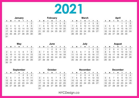 Printable Calander 2021 Calendar Printables Free Blank