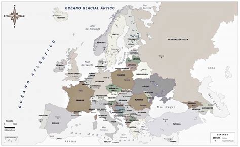 Mapa De Europa 🥇 Político Con Nombres Mudo En Blanco【2021】