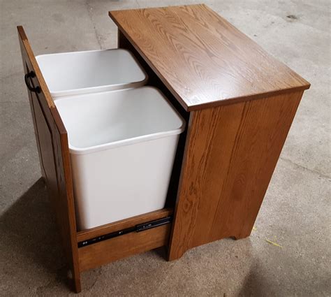 Amish Made Recycling Tilt Out Trash Bin