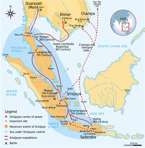 Strait Of Malacca On Asia Map