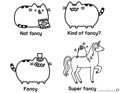 Pusheen Coloring Pages Printable Fancy