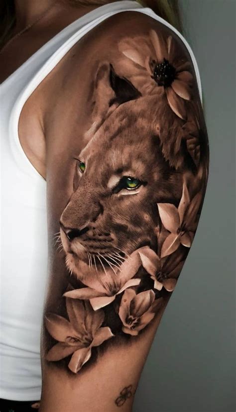 Lion And Lioness Tattoo Female Lion Tattoo Lion Head Tattoos Body