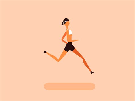 Woman Running Animated Gif