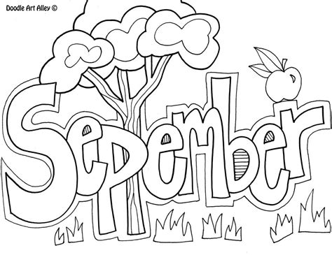 september month coloring pages  kids coloring pinterest coloring  kids  kid