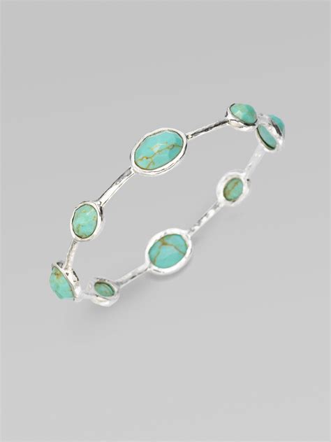Lyst Ippolita Turquoise And Sterling Silver Bracelet In Blue