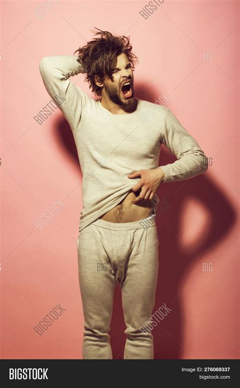 sleepy man disheveled image and photo free trial bigstock