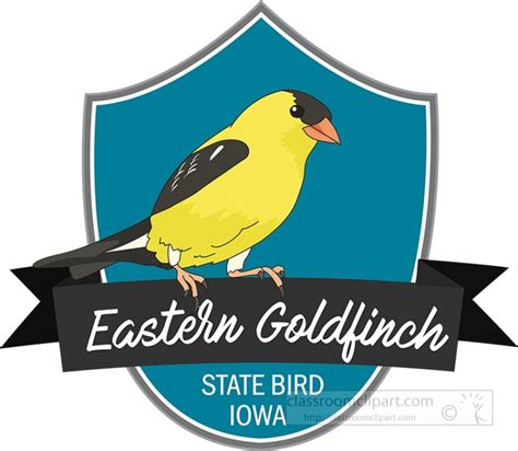 Iowa State Clipart State Bird Of Iowa Eastern Goldfinch Clipart