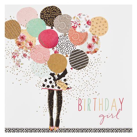 Buyportfolio Balloon Girl Birthday Card Online At