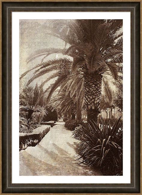 El Parque Vintage Malaga Spain Framed Print By Jenny Rainbow Art