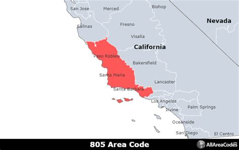 805 Area Code Location Map Time Zone And Phone Lookup