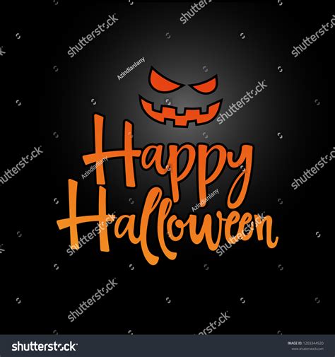 Happy Halloween Overlays Lettering Labels Design Stock Vector Royalty