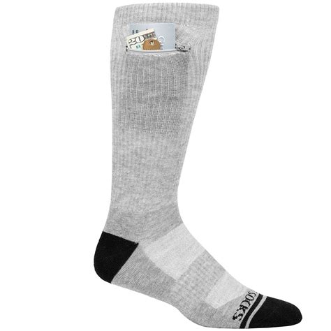 Pocket Socks Crew Grey Large