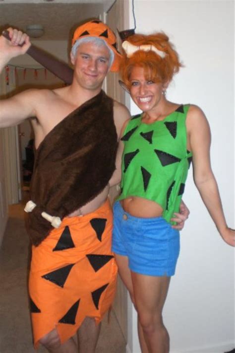 couples costume by gayla pebbles and bambam diy costume diycouplescostume creativecostume