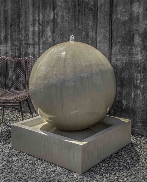 Large Sphere Fountain Modern Ball Garden Water Feature