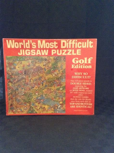 Nib 529 Piece Worlds Most Difficult Jigsaw Puzzle Double Sided Golf