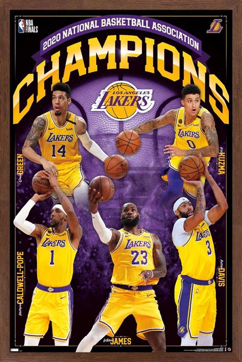 Nba Los Angeles Lakers 2020 Nba Finals Champions Wall Poster