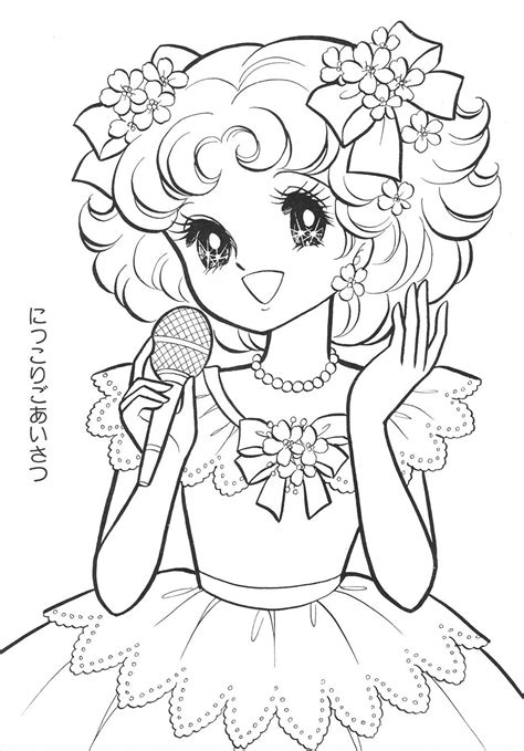 Anime Christmas Girl Coloring Pages