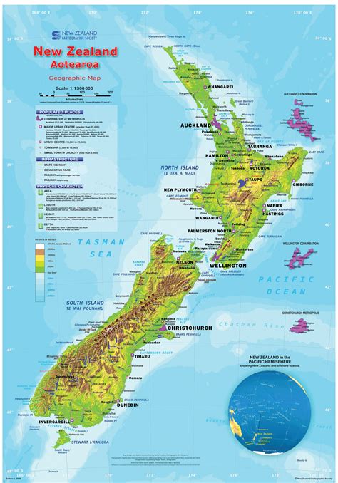 Nzcs11430377018 3635×5207 New Zealand Physical Map Map