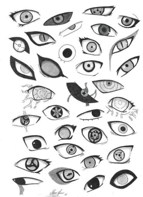 How To Draw All Naruto Eyes Narutodw