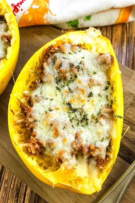 Spaghetti Squash Spaghetti With Meat Sauce Easy And Low Carb Hot Sex