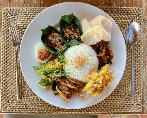 Indonesian Traditional Local Food Meal In Bali Indonesia Stock Image