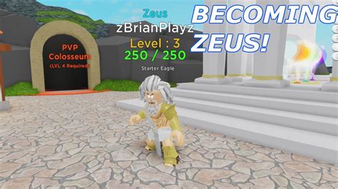 Becoming Zeus On Roblox Roblox God Simulator Youtube