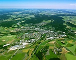 Luftbild Naila - Stadtrand mit landwirtschaftlichen Feldern in Naila im ...