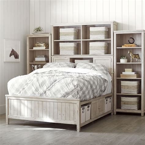 If you want to bring a rustic, preppy style to your bedroom space, pottery barn furniture is also a good choice here. Beadboard Storage Bed Super Set | Teen Bedroom Set ...
