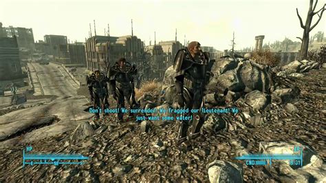 Enclave Troops Try To Surrender To Brotherhood Outcasts In Fallout 3