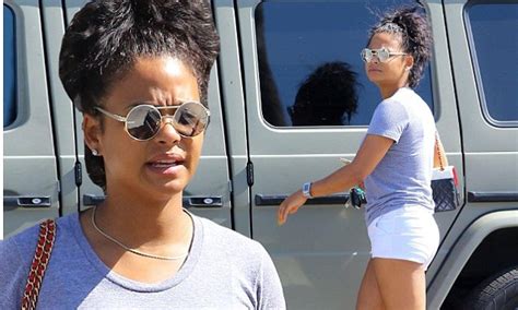 christina milian flaunts toned legs during shopping spree in la daily mail online