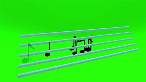 Green Screen Clips Music Notes On Score 2 Youtube