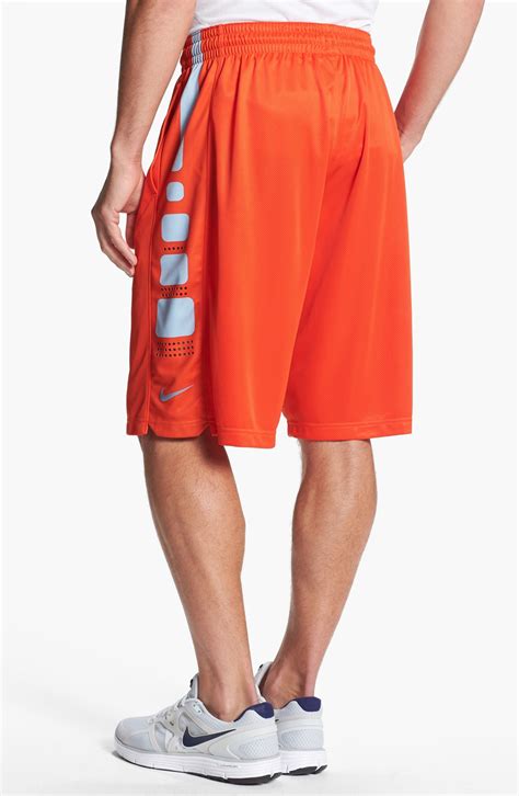 Nike Elite Knit Shorts In Orange For Men Orange Dark Blue Light Blue