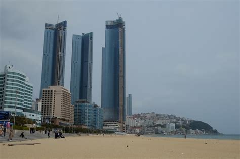 Premium Photo Famous Haeundae Beach In Busan South Korea