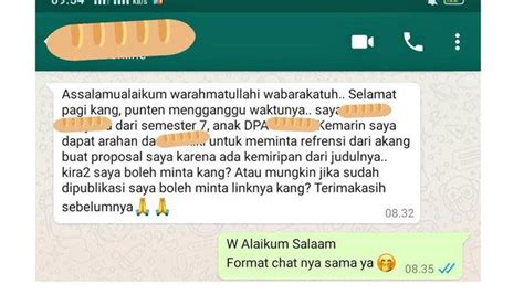 6 Chat Dosen Beri Tahu Format Kirim Pesan Ini Bikin Mahasiswa Tepuk Jidat