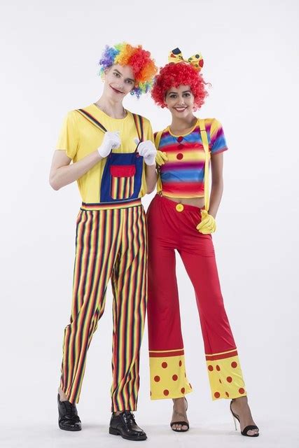 Amazing Adult Women Clown Costumes Funny Circus Clown Fancy Party