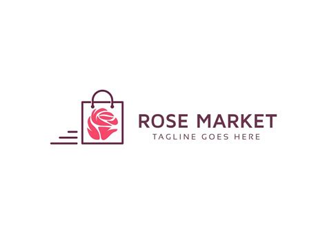 Rose Market Flower Logo Template 70740 Flower Logo Logo Templates