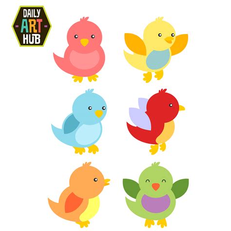 Chubby Birds Clip Art Set Daily Art Hub Graphics Alphabets And Svg