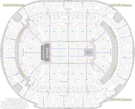 Dallas American Airlines Center Seating Chart End Stage Concert Plan