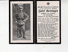 GERMAN WW1 DEATH CARD-JOSEF GEIRINGER-26 INF RGT 10 KMP-11 NOV 1916 ...