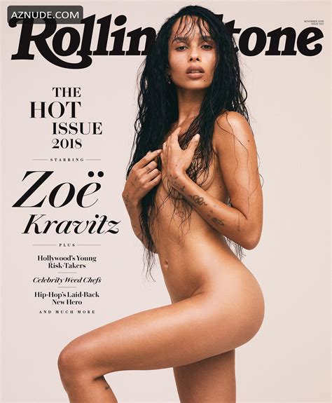 zoe kravitz sexy in the cover of rolling stone magazine 2018 aznude