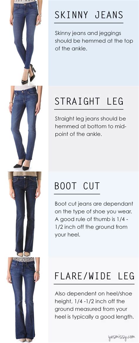 A Complete Guide On How To Hem Jeans Yes Missy Types Of Jeans