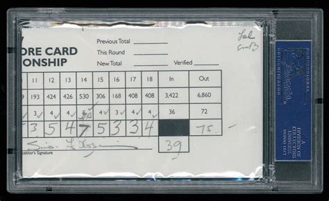Simon Hobday And George Archer Signed 3x5 Index Card Psa Encapsulated