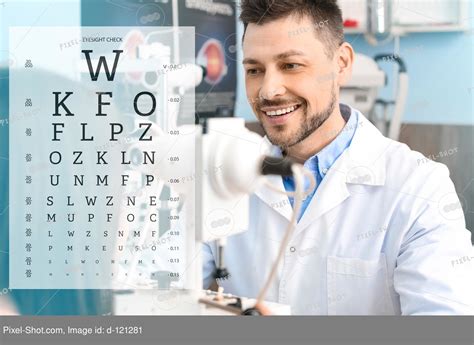 Collage With Eye Test Chart And Ophthalmologist Examining Patient In