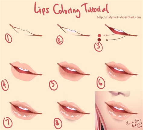 Lips Coloring Tutorial By Rialynkv Digital Art Beginner Coloring