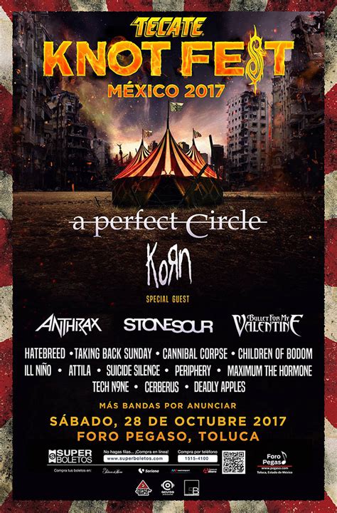 So there are chances even the presale tickets will sell out. Knotfest México 2017 Festival de Metal en el Foro Pegaso ...