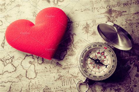 Vintage Compass And Heart High Quality Stock Photos ~ Creative Market